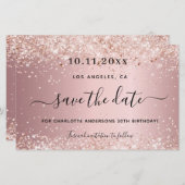 De de verjaardagspartij van de begroting goot roze (Voorkant / Achterkant)