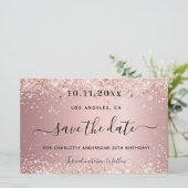 De de verjaardagspartij van de begroting goot roze (Staand voorkant)