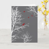 De de vreedzame Bomen en Vogels van het Silhouet Kaart (Gele Bloem)