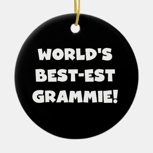 De de Witte T-shirts en Giften van Grammie van het Keramisch Ornament (Voorkant)