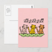 De de zingende T-shirts en Giften van Katten Briefkaart (Voorkant / Achterkant)