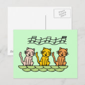 De de zingende T-shirts en Giften van Katten Briefkaart (Voorkant / Achterkant)