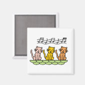 De de zingende T-shirts en Giften van Katten Magneet (Voorkant / Achterkant)