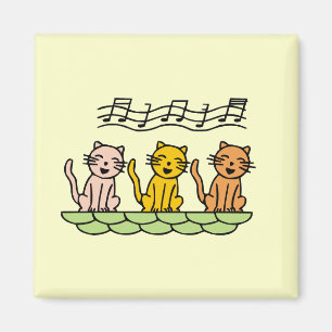 De de zingende T-shirts en Giften van Katten Magneet