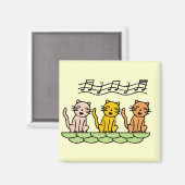 De de zingende T-shirts en Giften van Katten Magneet (Voorkant / Achterkant)