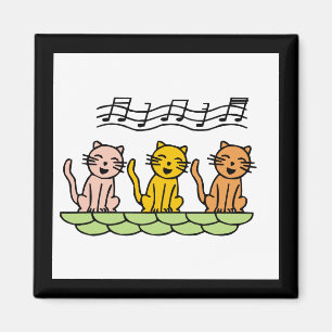 De de zingende T-shirts en Giften van Katten Magneet