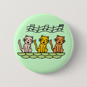 De de zingende T-shirts en Giften van Katten Ronde Button 5,7 Cm
