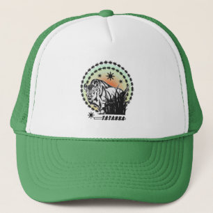 De de zonsondergang-Amerikaanse Buffels/Bizon van Trucker Pet