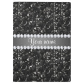 De de Zwarte Lovertjes en Diamanten van Faux Klembord (Achterkant)