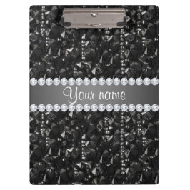 De de Zwarte Lovertjes en Diamanten van Faux Klembord