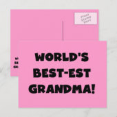 De de Zwarte T-shirts en Giften van de Oma van het Briefkaart (Voorkant / Achterkant)