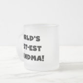 De de Zwarte T-shirts en Giften van de Oma van het Matglas Koffiemok (Voorkant links)