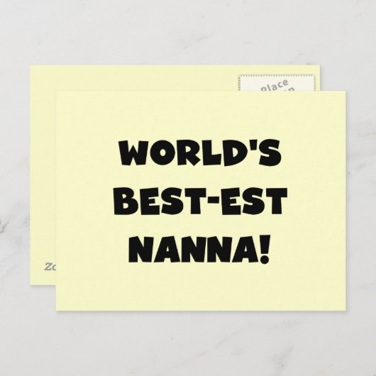 De de zwarte T-shirts en Giften van Nanna van het Briefkaart (Voorkant / Achterkant)