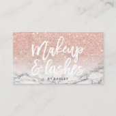 De de zwepentypografie van de make-up nam goud visitekaartje (Voorkant)