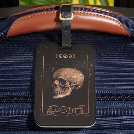De Death Tarot Kaart Bagagelabel (Voorkant Insitu 2)