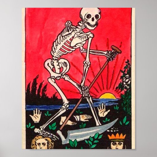 De Death Tarot Kaart Poster (Voorkant)