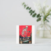 De Death Tarot Kaart Vierkante Visitekaartje (Staand voorkant)