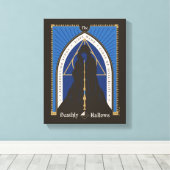 De Deathly Hallows-mantel, toverstaf en steen Canvas Afdruk (Insitu (Houten vloer))