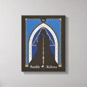 De Deathly Hallows-mantel, toverstaf en steen Canvas Afdruk (Voorkant)