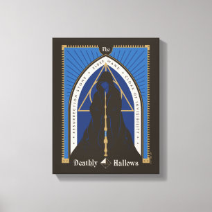 De Deathly Hallows-mantel, toverstaf en steen Canvas Afdruk