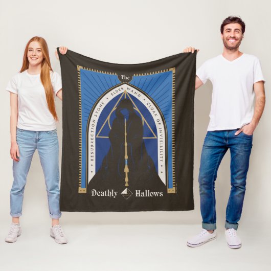 De Deathly Hallows-mantel, toverstaf en steen Fleece Deken (In situ)
