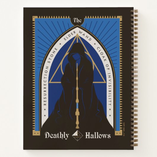 De Deathly Hallows-mantel, toverstaf en steen Notitieboek (Achterkant)