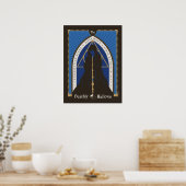 De Deathly Hallows-mantel, toverstaf en steen Poster (Keuken)