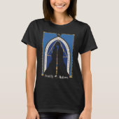 De Deathly Hallows-mantel, toverstaf en steen T-shirt (Voorkant)