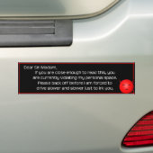 De Debil Bumpersticker #1 (Op auto)