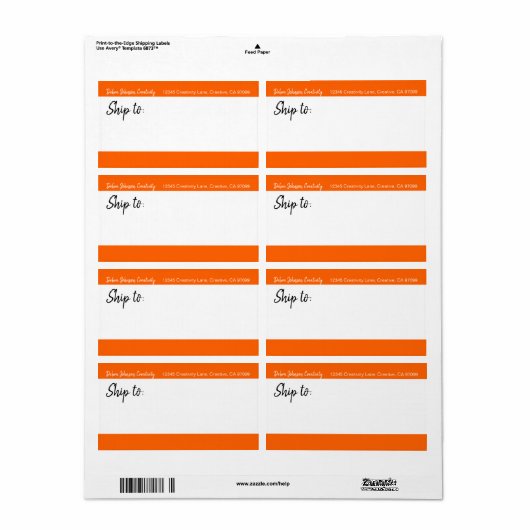 De debra Professional Classic Modern Stripes Etiket (Full Sheet)