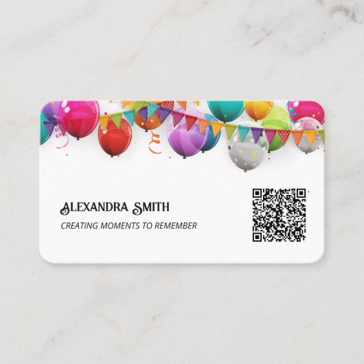 De Decor van de ballonpartij Douane QR Visitekaartje (Voorkant)