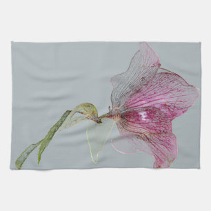 De decoratie bloemendruk van de bloem theedoek