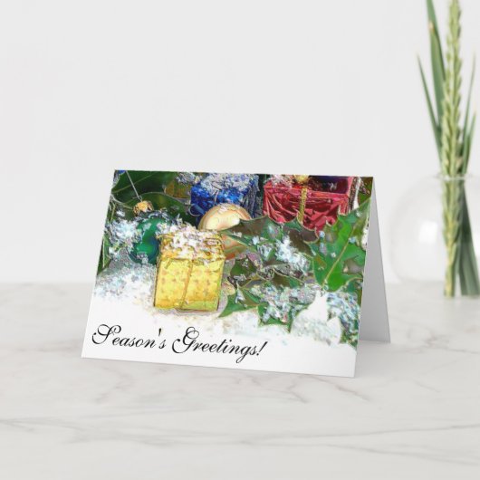 De Decoratie van Kerstmis Feestdagen Kaart (Voorkant)