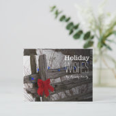 De decoratie van Kerstmis op een oude houten Feestdagenkaart (Staand voorkant)