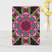 De decoratieve abstracte kaart van de Verjaardag (Gele Bloem)