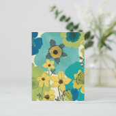 De decoratieve Bloemen van de Tuin Briefkaart (Staand voorkant)