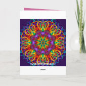 De decoratieve Caleidoscoop dankt u kaardt Bedankkaart (Achterkant)