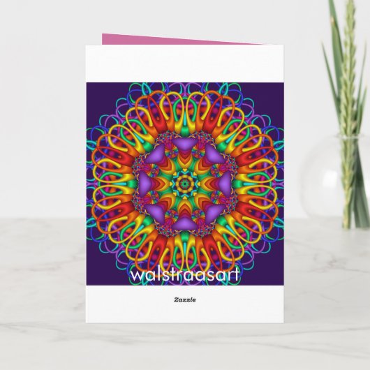 De decoratieve Caleidoscoop dankt u kaardt Bedankkaart (Achterkant)