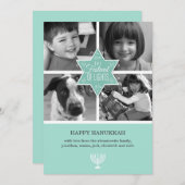 De decoratieve Chanoeka van de Jodenster van de Feestdagenkaart (Voorkant / Achterkant)