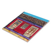 De Decoratieve Tile "Crimson Red, Tucson Barrio" Tegeltje (Zijkant)