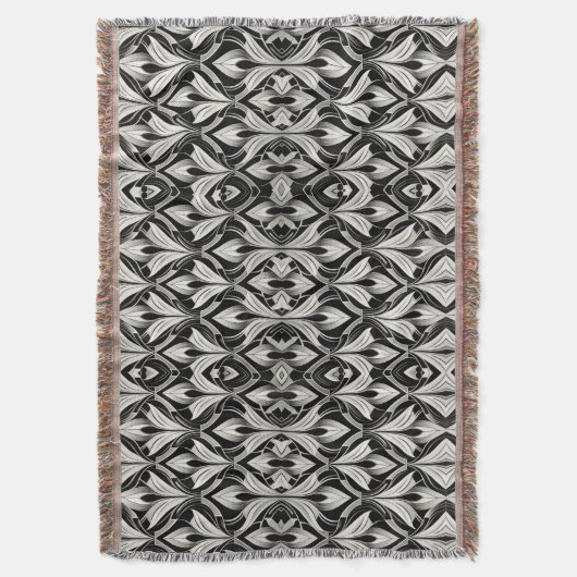 De decoratieve zwart-wit deken (Voorkant Verticaal)