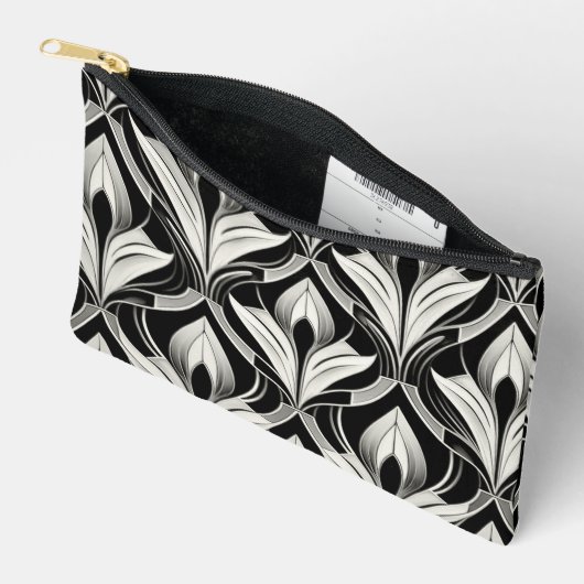 De decoratieve zwart-wit etui (Open)