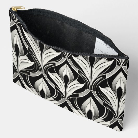 De decoratieve zwart-wit etui (Open)