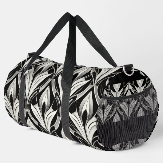 De decoratieve zwart-wit plunjezak (Rechterhoek)