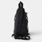 De decoratieve zwart-wit sling bag (Achterkant)