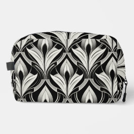 De decoratieve zwart-wit toilettasje