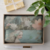 DE DECOUPAGE VAN DE MEERJMINZONNEVIJVER TISSUEPAPIER (Geschenk)