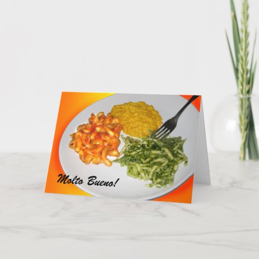 De deegwarenkaart van Bueno van Molto Kaart (Voorkant)