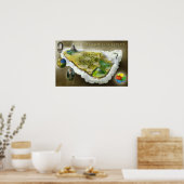 De deelstaat Elyon | Poster kaart (Keuken)