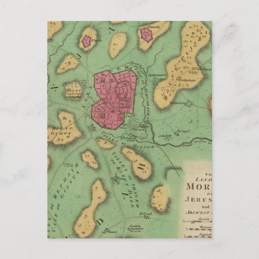 De deelstaat Moriah of Jeruzalem Briefkaart (Voorkant)